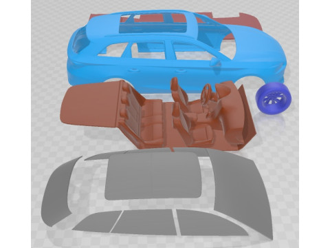 Seat Leon Sportstourer FR 2020 Printable Car Modello di stampa 3D