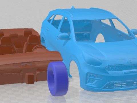 Kia Niro Hybrid 2020 Printable Car 3D 프린트 모델