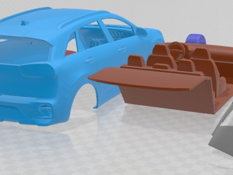 Kia Niro Hybrid 2020 Printable Car 3D 프린트 모델