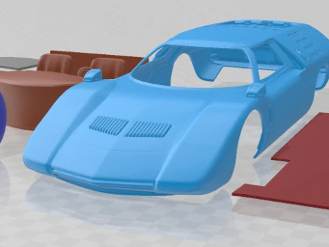 Mazda RX 500 1970 Yazdırılabilir Araba 3D Baskı Modeli