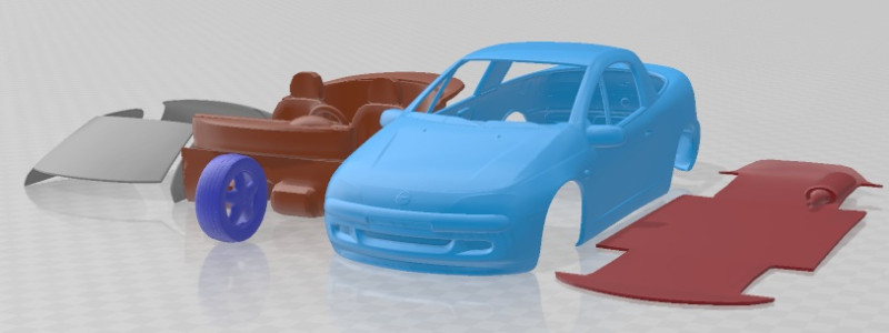 Opel Tigra 1994 Printable Car 3D Druckmodell .c4d .max .obj .3ds .fbx .stl .blend