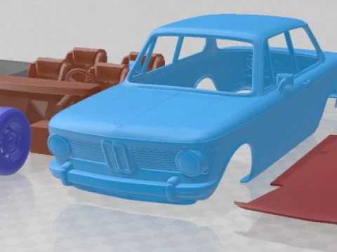 2002 1968 Basılabilir Araba 3D Baskı Modeli