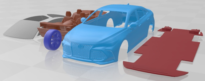 Toyota Avalon XSE V6 2019 Printable Car 3Dプリントモデル .c4d .max .obj .3ds .fbx .stl .blend 
