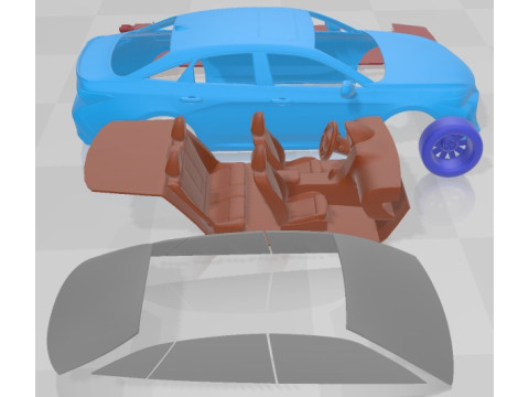 Toyota Avalon XSE V6 2019 Printable Car 3Dプリントモデル