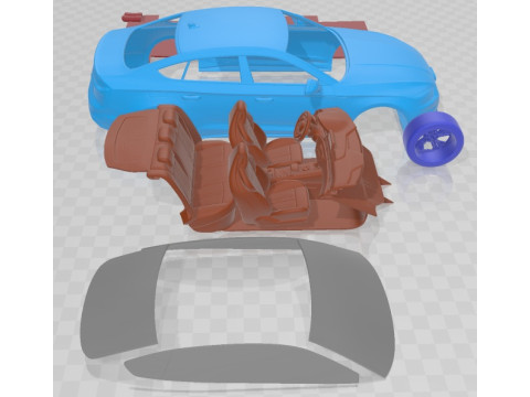 Audi S5 Sportback 2020 Printable Car Modelo de impresión 3D