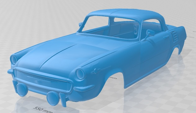 Skoda 1000 Printable Body Car Model do druku 3D .c4d .max .obj .3ds .fbx .stl .blend