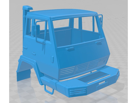 Steyr Plus 91 1491 1978 Printable Body Cabin Truck 3D Print Model