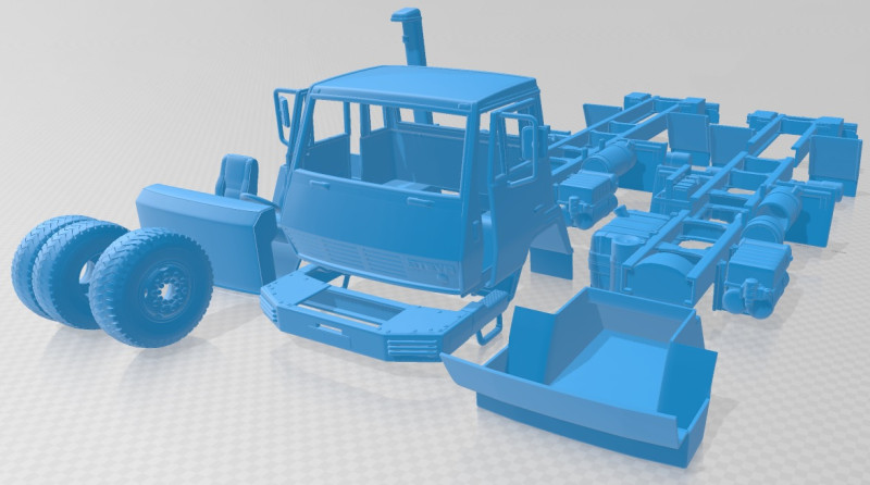 Steyr Plus 91 1491 1978 Printable Truck 3Dプリントモデル .c4d .max .obj .3ds .fbx .stl .blend 