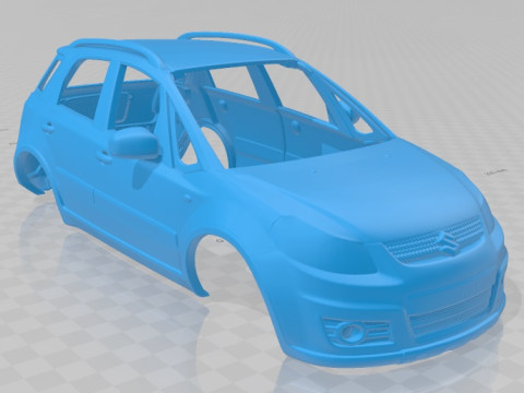 Suzuki SX4 2010 Printable Body Car 3D Print Model