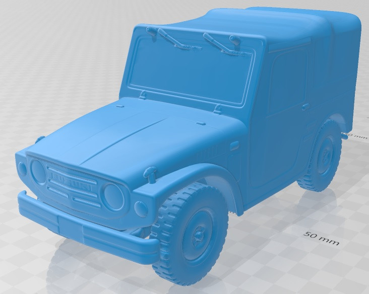 Suzuki Jimny 1970 Printable Car Modello di stampa 3D .c4d .max .obj .3ds .fbx .stl .blend 