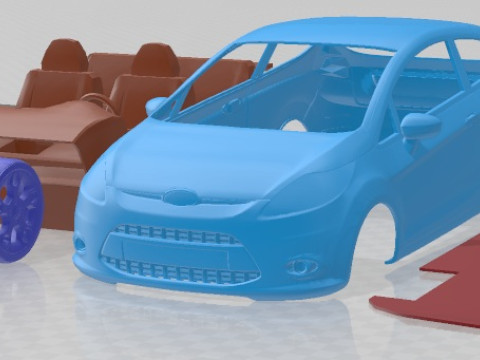 Fiesta 3 Doors 2009 Hatchback Printable Car 3D 打印模型