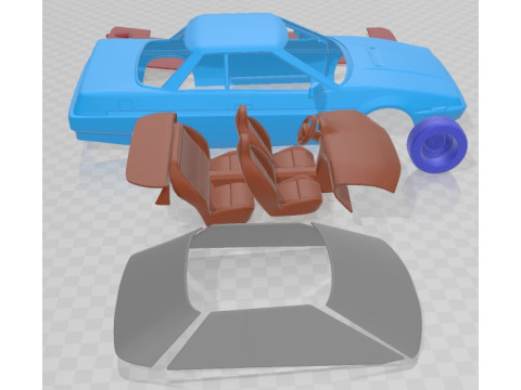Subaru XT 1985 Printable Car 3D Print Model