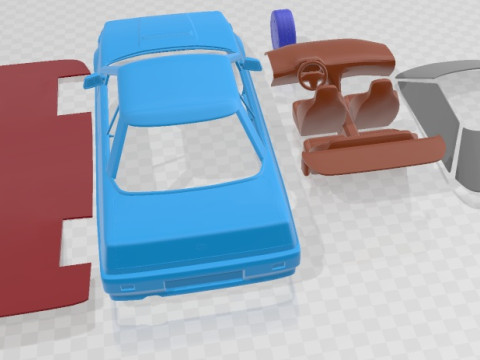 Subaru XT 1985 Printable Car 3D Print Model