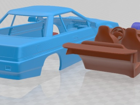 Subaru XT 1985 Printable Car 3D Print Model