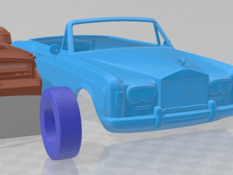 Corniche 1971 Printable Car Model Cetak 3D