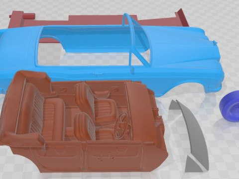 Corniche 1971 Printable Car Model Cetak 3D