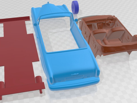 Corniche 1971 Printable Car Model Cetak 3D
