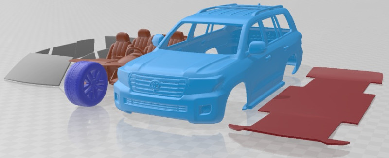 Toyota Land Cruiser J200 2013 Printable Car 3D Принт Модель .c4d .max .obj .3ds .fbx .stl .blend 