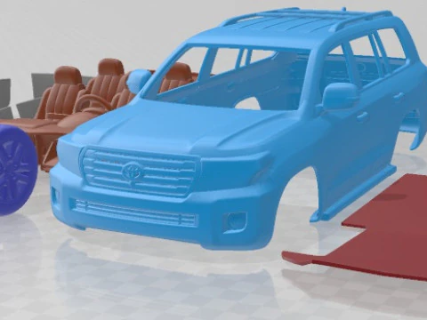 Toyota Land Cruiser J200 2013 Yazdırılabilir Araba 3D Baskı Modeli