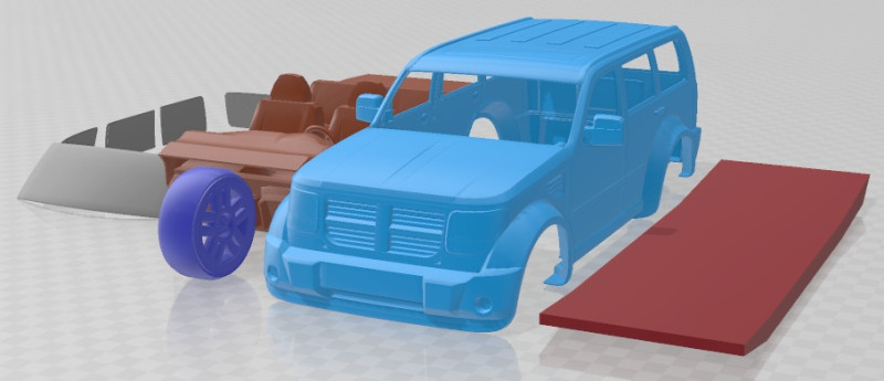 Dodge Nitro 2007 Printable Car 3D प्रिंट मॉडल .c4d .max .obj .3ds .fbx .stl .blend