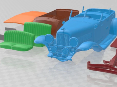 Duesenberg SJ Convertible 1932 Printable Car 3D Print Model