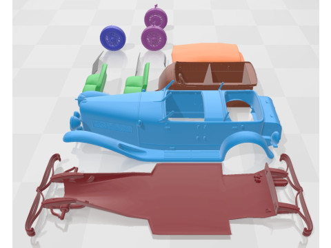 Duesenberg SJ Convertible 1932 Printable Car 3D Print Model