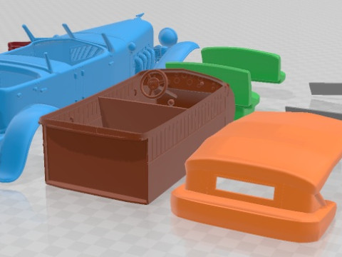 Duesenberg SJ Convertible 1932 Printable Car 3D Print Model