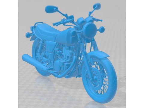 Yamaha SR 400 2015 Printable Motorbike 3D Print Model