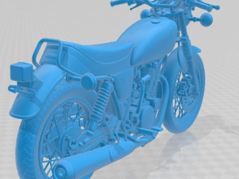 Yamaha SR 400 2015 Printable Motorbike 3D Print Model