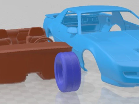 Pontiac Firebird Trans Am GTA 1991 Printable Car 3D Print Model