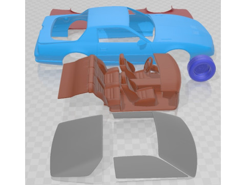Pontiac Firebird Trans Am GTA 1991 Printable Car 3D 프린트 모델