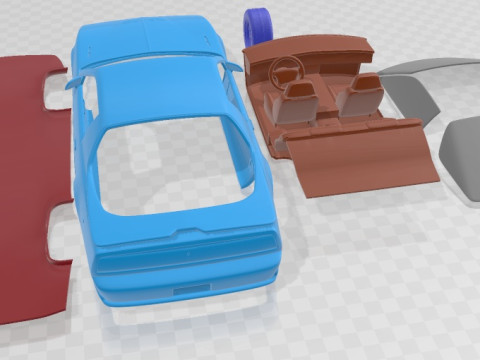 Pontiac Firebird Trans Am GTA 1991 Printable Car 3D 프린트 모델