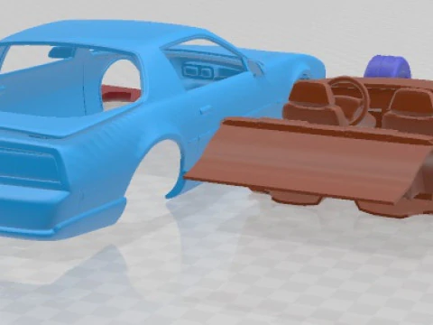 Pontiac Firebird Trans Am GTA 1991 Printable Car 3D Print Model