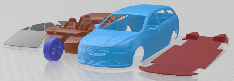 Holden VF Commodore Calais V Sportwagon 2013 Printable Car 3D प्रिंट मॉडल .c4d .max .obj .3ds .fbx .stl .blend 