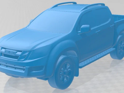 이스즈 D Max Double Cab Huntsman 2014 인쇄 가능한 자동차 3D 프린트 모델