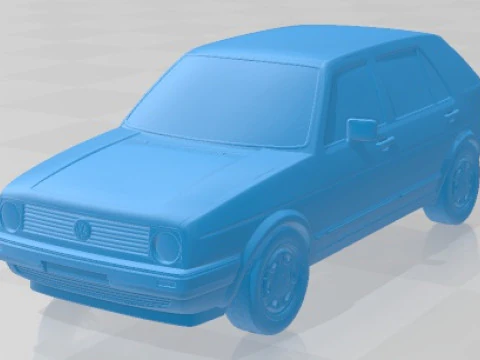 Volkswagen Golf Mk2 5 Door 1983 Printable Car 3D Print Model