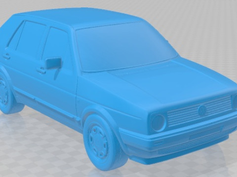 Volkswagen Golf Mk2 5 Door 1983 Printable Car Modelo de impresión 3D