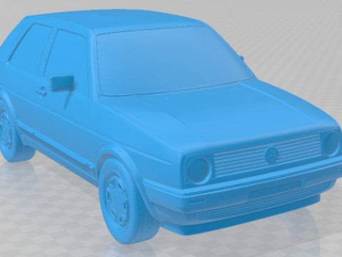 Volkswagen Golf Mk2 1983 Printable Car 3D 프린트 모델