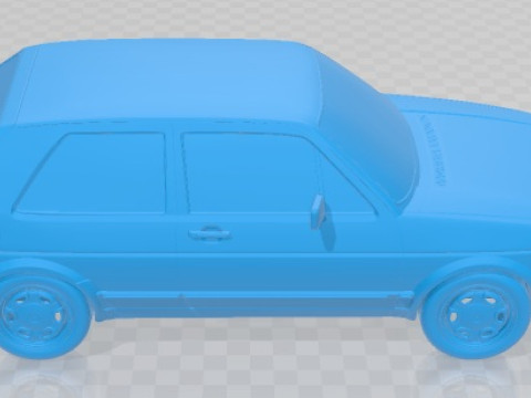 Volkswagen Golf Mk2 1983 Printable Car 3D 프린트 모델