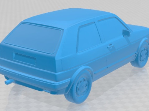 Volkswagen Golf Mk2 1983 Printable Car 3D 프린트 모델