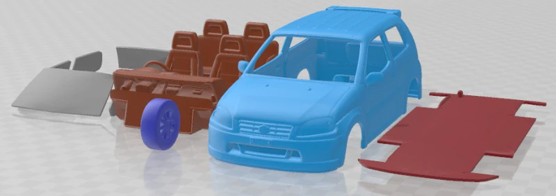 Suzuki Swift Sport 2003 Printable Car 3D Print Model .c4d .max .obj .3ds .fbx .stl .blend 