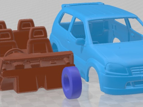 Suzuki Swift Sport 2003 Printable Car 3D Baskı Modeli