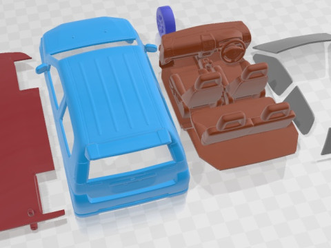 Suzuki Swift Sport 2003 Printable Car 3D Baskı Modeli