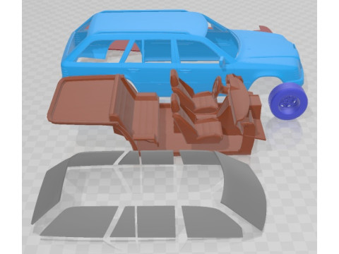 Mercedes Benz E W124 Touring Printable Car 3D 프린트 모델
