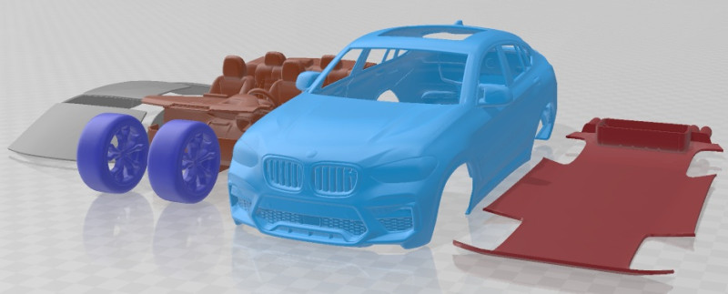 X4 M Competition 2020 Printable Car Modelo de impresión 3D .c4d .max .obj .3ds .fbx .stl .blend 