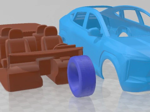 Mahindra XUV E9 2022 Printable Car 3D Print Model
