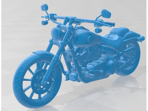 Harley Davidson Softail Break Out 2015 Printable Motorbike 3D Print Model
