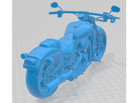 Harley Davidson Softail Break Out 2015 Printable Motorbike Modèles 3D en vedette
