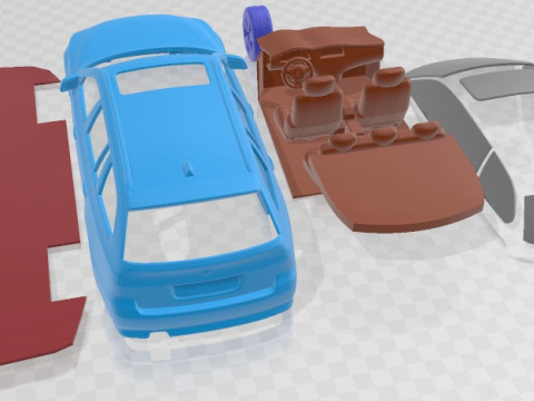 5 Series E61 Touring 2006 Printable Car 3D Print Model