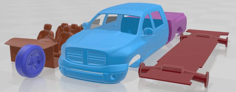 Dodge Ram 2500 Printable Car 3D Print Model .c4d .max .obj .3ds .fbx .stl .blend